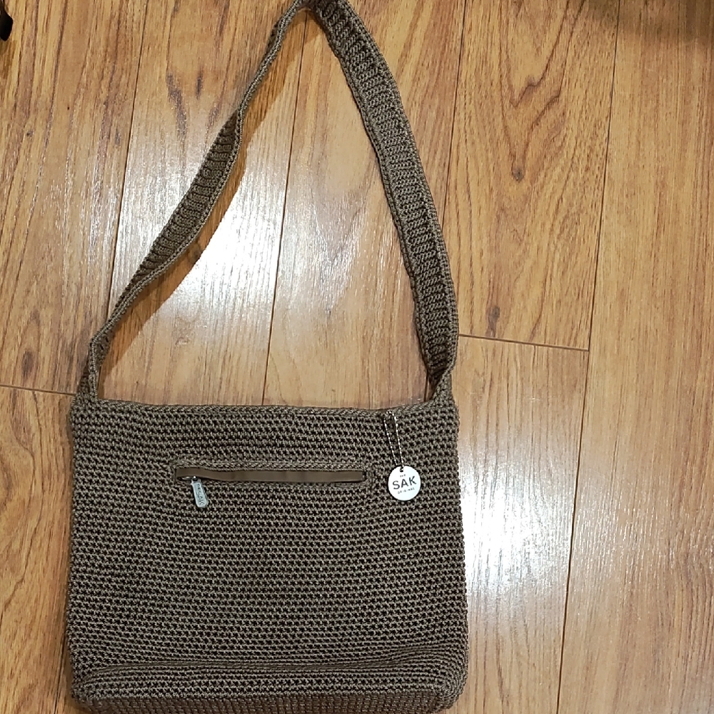 The Sak Tan Crochet Shoulder Bag
